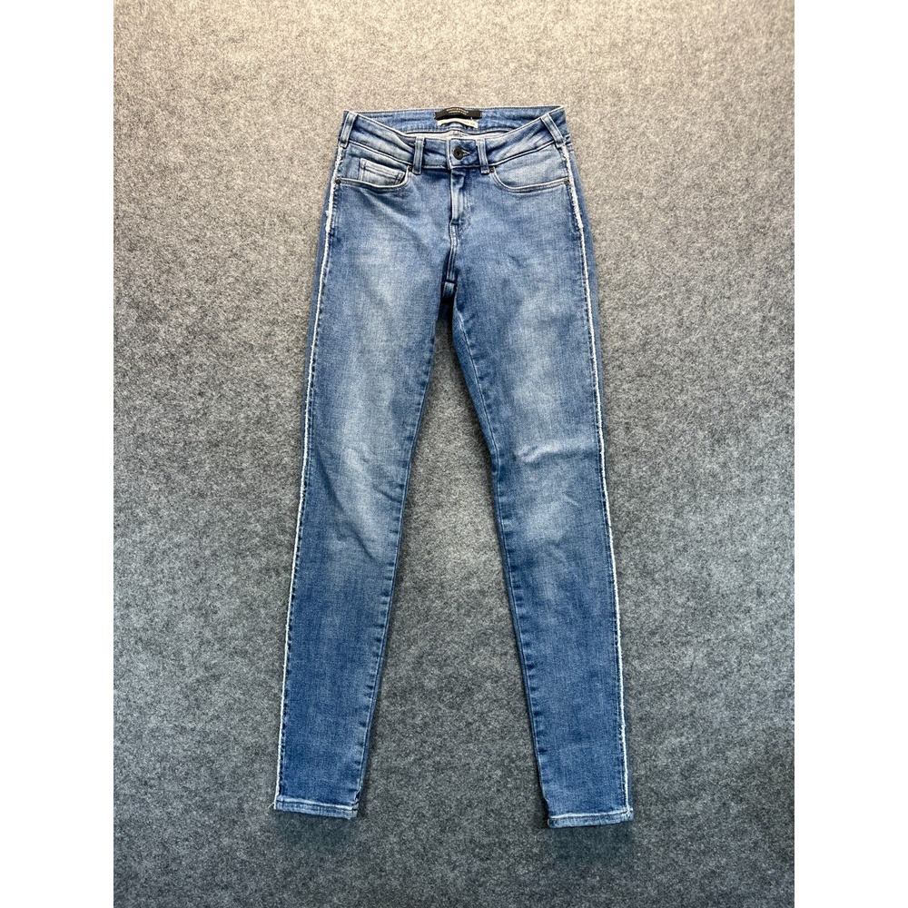 Scotch & Soda Jeans Women's‎ 24x32 Mid Rise Skinny Light Blue Stretch Denim